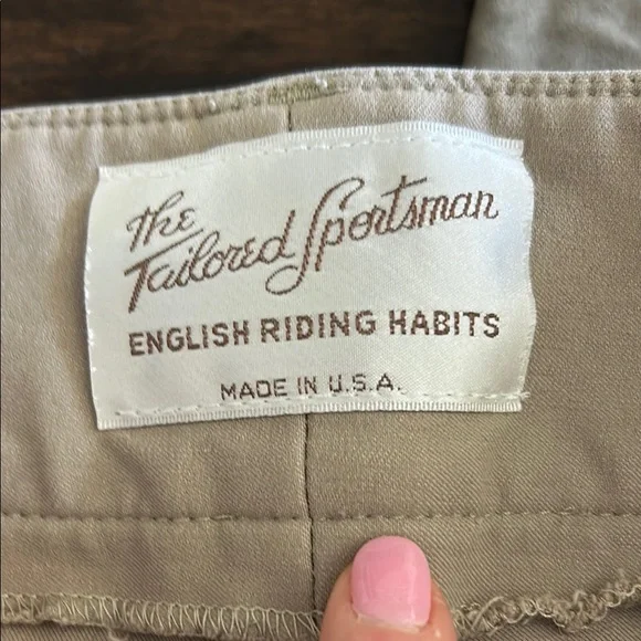Tailored Sportsman Tan Equestrian Riding Breeches, Size 24 - Picture 3 of 4